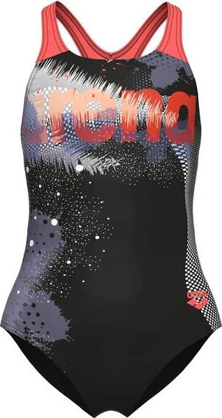 Arena Light Tricks Badeanzug black/calypso coral/multi (Junior)