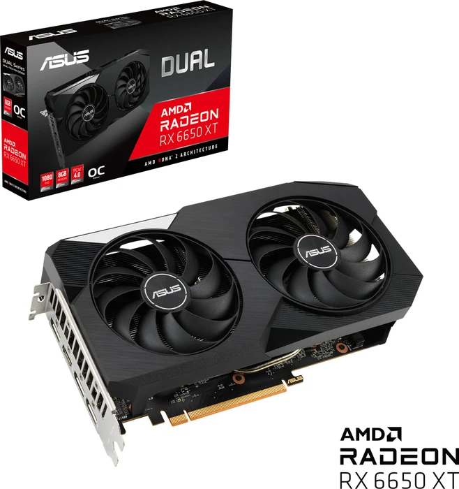 ASUS Radeon RX 6650 XT Dual OC, DUAL-RX6650XT-O8G, 8GB GDDR6, HDMI, 3x DP