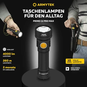 Armytek Prime C2 Pro Max Magnet USB Taschenlampe