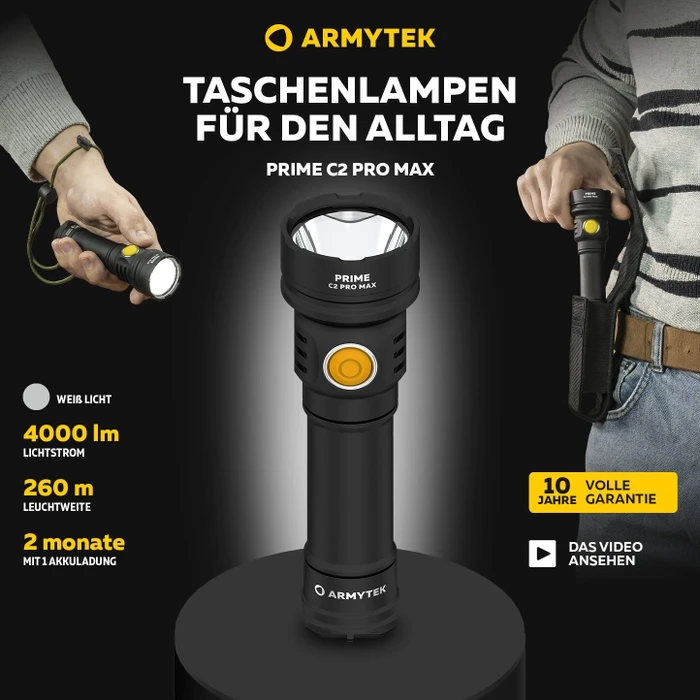 Armytek Prime C2 Pro Max Magnet USB Taschenlampe