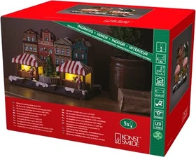 Konstsmide Motiv Fiberoptikhaus LED 5x mehrfarbig