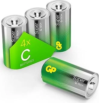 GP Batteries Super Alkaline Baby C, 4er-Pack