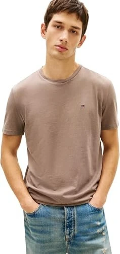 Tommy Hilfiger Extra Slim Tommy Flag Jersey T-Shirt kurzarm ivy mink heather (Herren)