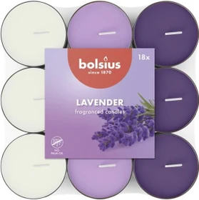 Bolsius Aromatic Tealights French Lavender Duftkerze, 18 Stück