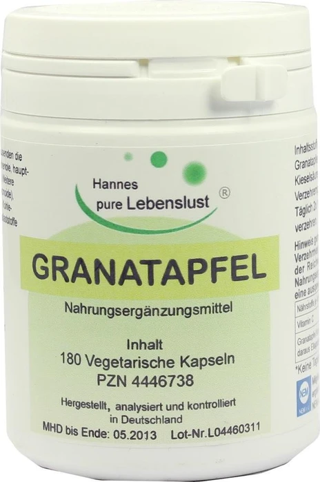 Hannes pure Lebenslust Granatapfel Konzentrat Kapseln, 180 Stück