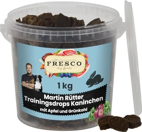 Fresco Dog Martin Rütter Trainingsdrops, Kaninchen mit Apfel und Grünkohl, 1kg