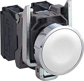 Schneider Electric Drucktaster flach 1S tastend, weiß