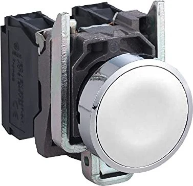 Schneider Electric Drucktaster flach 1S tastend, weiß