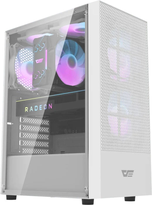 DarkFlash A290 White, Glasfenster