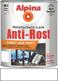 Alpina Farben Metallschutz-Lack Anti-Rost außen weiß matt, 2.5l