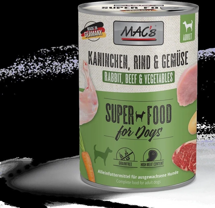 MAC's Dog Kaninchen und Gemüse, 2.40kg (6x 400g)