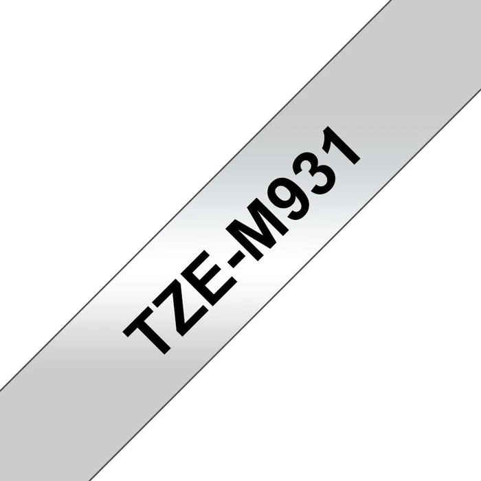 Brother TZe-M931 Beschriftungsband, 12mm, schwarz/silber