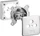 Wentronic Goobay Komplettset: 3-Loch Antennen-Stich-/Enddose (68852)