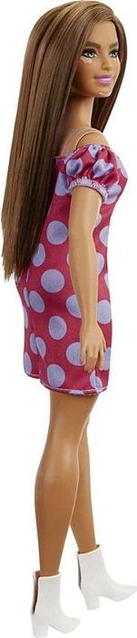 Mattel Barbie - Fashionistas Vitiligo Puppe im schulterfreien Polka Dot Kleid