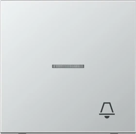 Jung Serie LS Wippe mit Lichtleiter Symbol Klingel 1fach, Aluminium