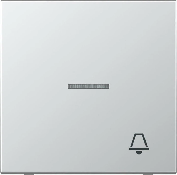 Jung Serie LS Wippe mit Lichtleiter Symbol Klingel 1fach, Aluminium