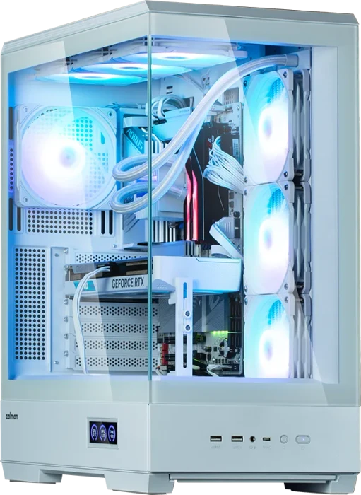 Zalman P50 DS White, Glasfenster
