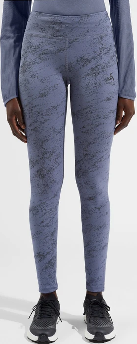 Odlo Zeroweight Reflect Print Tights Laufhose lang folkstone gray (Damen)