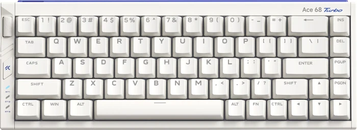 Mchose Ace 68 Turbo HE Gaming Keyboard, Nova White, LEDs RGB, Mount Tai Magnetic Switch GT, USB, US