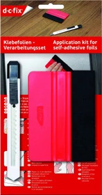 d-c-fix Verarbeitungsset mit Cutter und Rakel, schwarz/rot/weiß