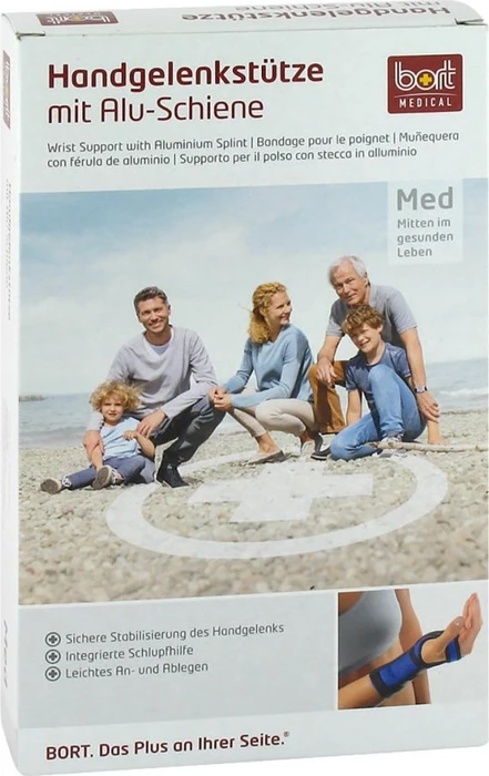 Bort Medical Handgelenkstütze mit Alu-Schiene rechts Größe L schwarz, 1 Stück