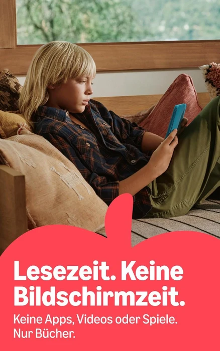 Amazon Kindle 13. Gen, 16GB Flash, ohne Werbung, Kids Edition, inkl. Hülle Zelten am See [2026]