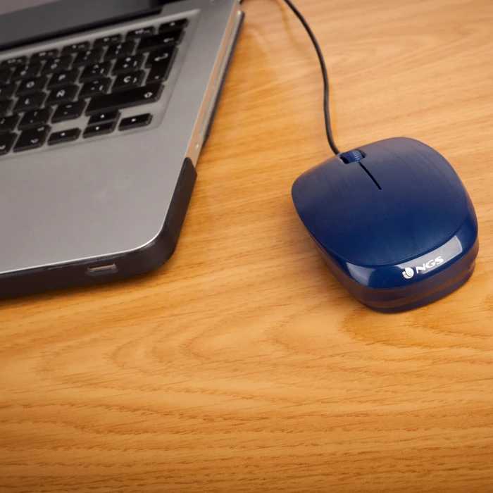 NGS Flame Wired Mouse blau, USB