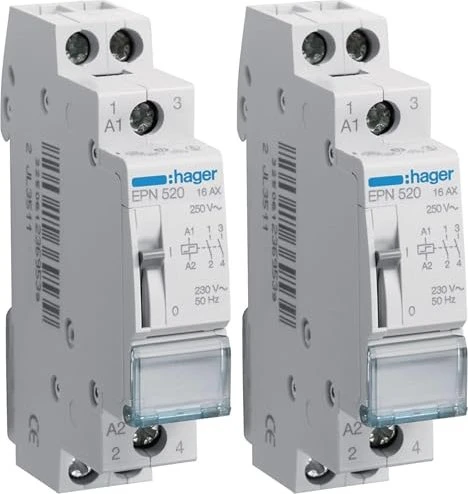 Hager Fernschalter 2 Schließer 230V AC 110V DC 16A 1PLE