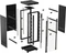 Lanberg 19" Rackschrank 22HE, LCD, freistehend, Flat Pack, V2, Glastür, IP20, RAL 9004, 800mm tief Vorschaubild