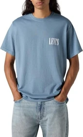 Levi's Relaxed Fit Graphic T-Shirt kurzarm serif logo/steam blue (Herren)