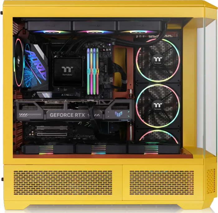 Thermaltake View 600 TG ARGB Butter Caramel, gelb, Glasfenster