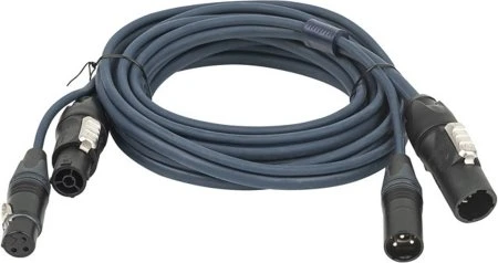 DAP Audio FP-13 Hybrid Cable - powerCON TRUE1 & 3-pin XLR, 3m blau