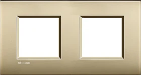 Bticino LivingLightAIR Abdeckrahmen Europe 2fach 2+2 Module, gold matt