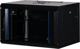 Rockstable 19" Wandschrank 6HE, Sicherheitsglastür, IP2X, schwarz, 440mm tief