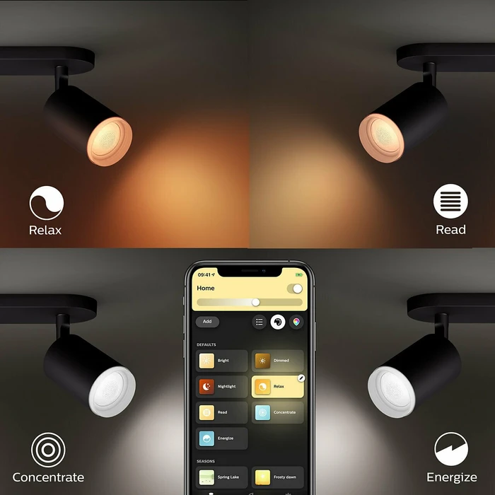 Philips Hue White and Color Ambiance Fugato Spot 2-flammig schwarz