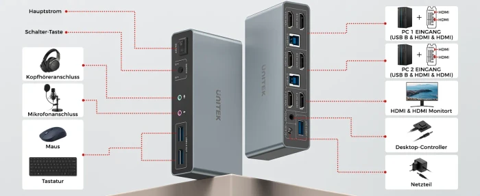 Unitek KVM-Switch V1312