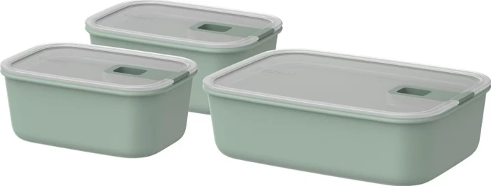 Mepal EasyClip rechteckig Aufbewahrungsbehälter-Set nordic sage, 3-tlg.
