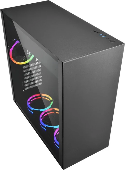 Sharkoon Pure Steel RGB Black, Glasfenster