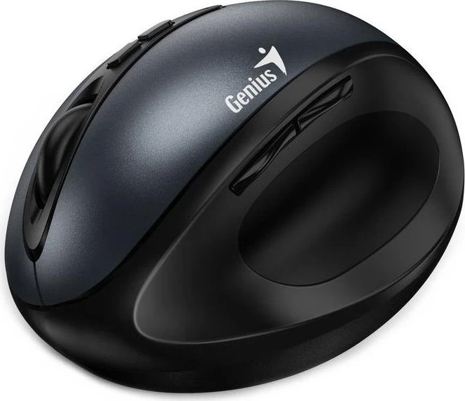 Genius Ergo 8300S Wireless Vertical Ergonomic Silent Mouse Iron Grey, USB