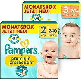 Pampers Premium Protection Gr.3 Einwegwindel, 6-10kg, 204 Stück