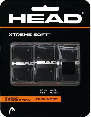 Head Xtremesoft Overgrip Griffband schwarz, 3 Stück