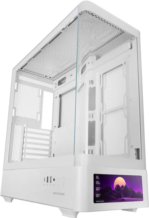 Mars Gaming MC-LCDPRO Black, Glasfenster