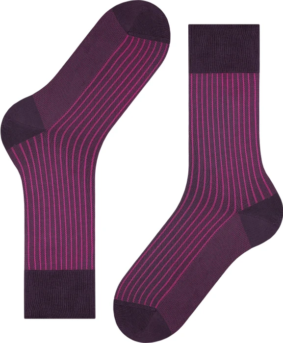 Falke Oxford Stripe Socken aubergine (Herren)