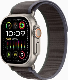 Apple Watch Ultra 2 mit Trail Loop M/L blau/schwarz
