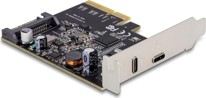 DeLOCK PCI Express x4 Karte zu 1 x SuperSpeed USB 20 Gbps, 1x USB-C 3.2, PCIe 3.0 x4