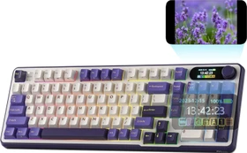 RK Royal Kludge S98, Lavendel Lila, 96%, hot-swap, RK Silent Purple, USB/Bluetooth, US