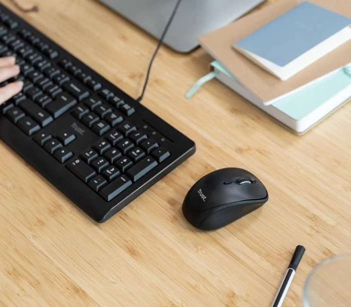 Trust TM-201 Silent Wireless Mouse schwarz, ECO zertifiziert, USB
