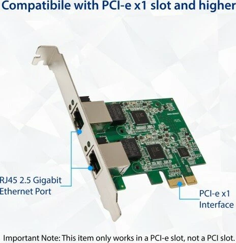 Syba Adapter LAN-Adapter, 2x RJ-45, PCIe 2.0 x1