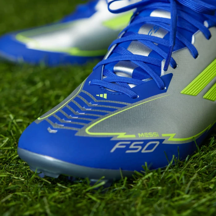adidas F50 League Messi FG/MG silver metallic/solar yellow/lucid blue
