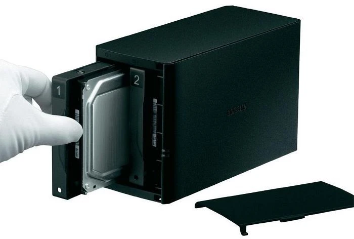 Buffalo LinkStation 220, 256MB RAM, 1x RJ-45 1000Base-T, 1x USB-A 2.0